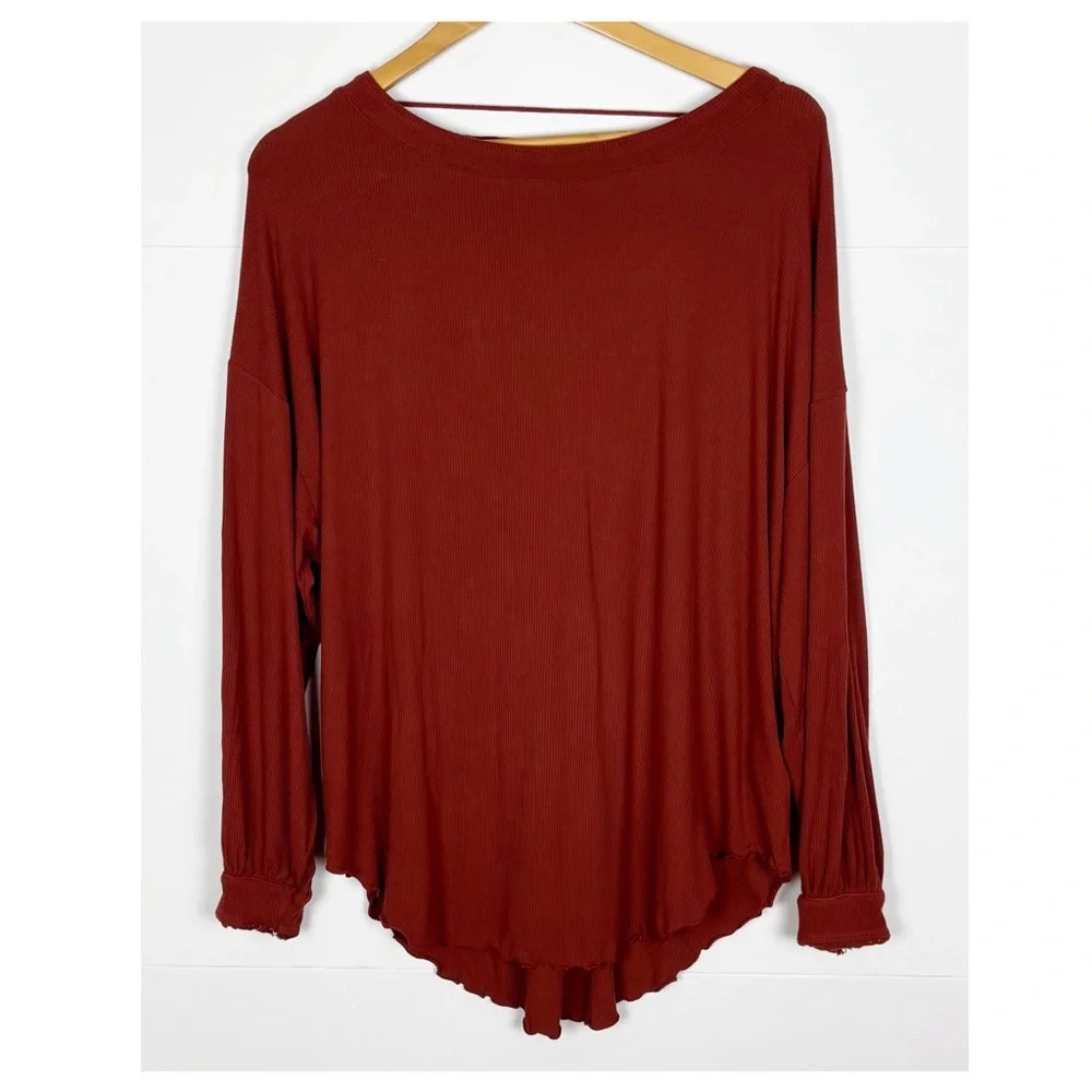 Free People Shimmy Shake Top Size Small Open Back Rust - Picture 5 of 10
